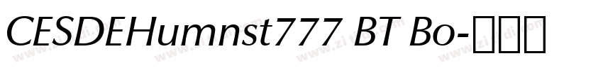 CESDEHumnst777 BT Bo字体转换